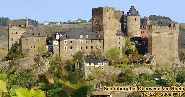 Castle Hotel Schnburg, Oberwesel, Rhine River Valley, near Lorelei Rock